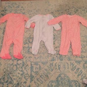 Three 9 month pj onesies